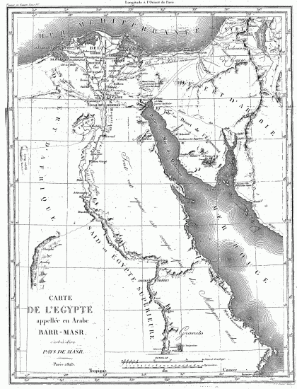 CARTE DE L'ÉGYPTE