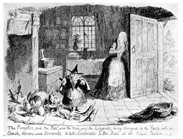 From George Cruikshank's Fairy Library, 'Cinderella,' 1854.