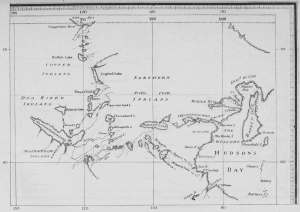 MAP OF PART OF NORTH AMERICA Being a portion of the Map of the World in "Cook's Third Voyage," published in 1784 Hearne's route was first published on this map