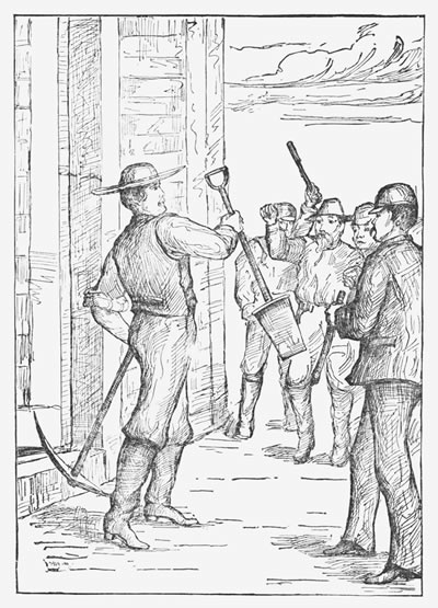 "Look, all of ye," shouted Briggs. "So much fer his big words; them's the things he did the job with."—page 97.