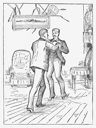 "I took him by the shoulders, and lifting him fairly off his feet shook him as a terrier shakes a rat."—page 379.