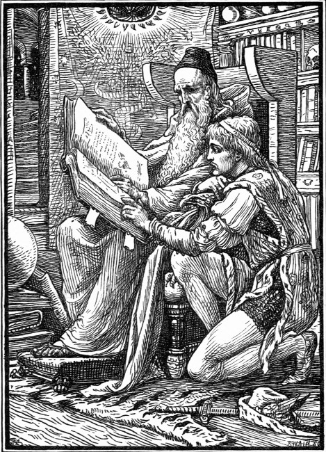 "'Tis their daughter, Princess Joan," said the wizard with a sigh. "But do not look at her, my son, for she will bring nothing but trouble to all who know her."—P. 87.