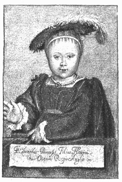 Edward, Prince of Wales, afterwards King Edward VI.  By HOLBEIN.  From a Miniature in the possession of the Duke of Devonshire.