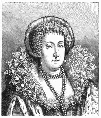 Countess of Pembroke. "Sidney's Sister, Pembroke's Mother." By NICHOLAS HILLIARD (?). From a rare Engraving.