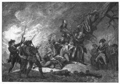 Death of Montgomery in the Attack of Quebec. By J. Trumbull. At Yale College.  Copyright, 1879, by Harper and Brothers.