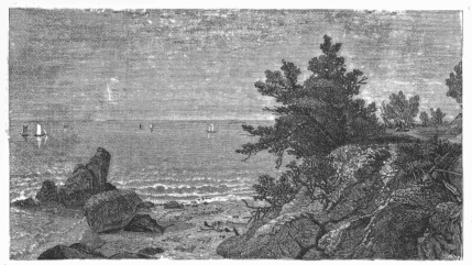 Noon by the Sea-shore: Beverly Beach. By J. F. Kensett.  Copyright, 1879, by Harper and Brothers.