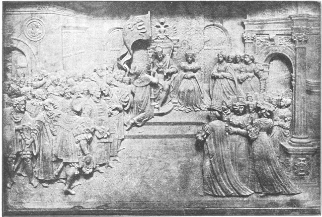 MAXIMILIAN'S MONUMENT AT INNSBRUCK, MARBLE RELIEVI.  (From a Photograph of the Original.)