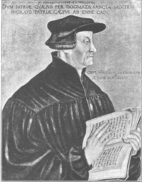 ULRICH ZWINGLI.  (After Asper.)