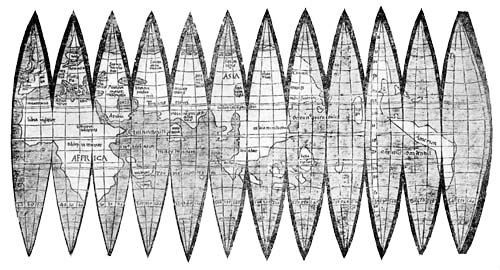 Globe Gores Attributed to Martin Waldseemüller, 1509.