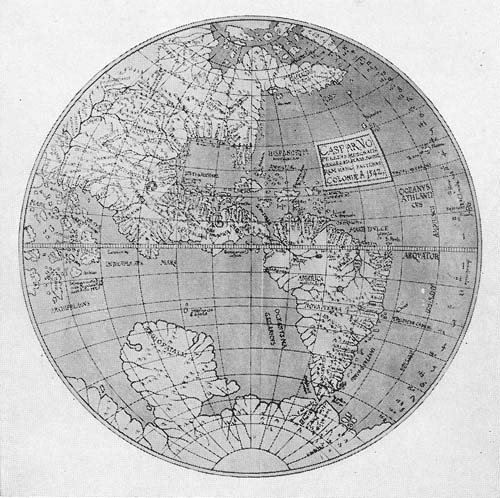 Western Hemisphere of Vopel Terrestrial Globe.