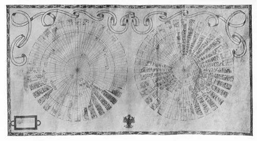 Gore Map of Alonso de Santa Cruz, 1542.