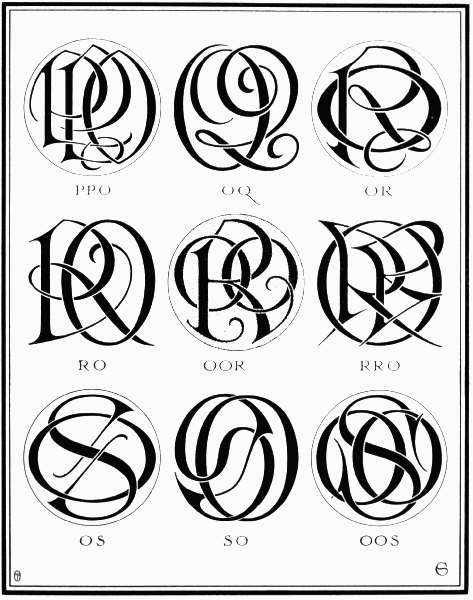 PLATE XCVI—OP, OQ, OR, OS