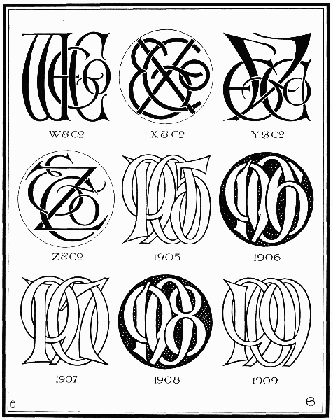 PLATE CXXVII—COMPANY CIPHERS, YEARS