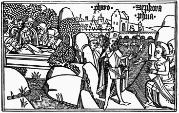 FIG. 9.—Illustration of Exodus I. From the Cologne Bible, 1470-’75.