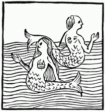 FIG. 20.—Sirens. From the “Ortus Sanitatis.” Venice, 1511.