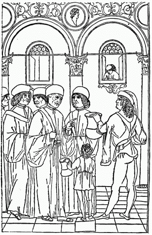 FIG. 32.—The Physician. From the “Fasciculus Medicinæ.” Venice, 1500.