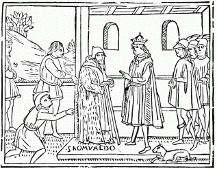 FIG. 38—Romoaldus, the Abbot. From the “Catalogus Sanctorum.” Venice, 1506.