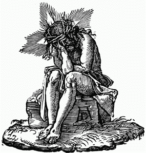 FIG. 41.—Christ Suffering. Vignette to Dürer’s “Larger Passion.”