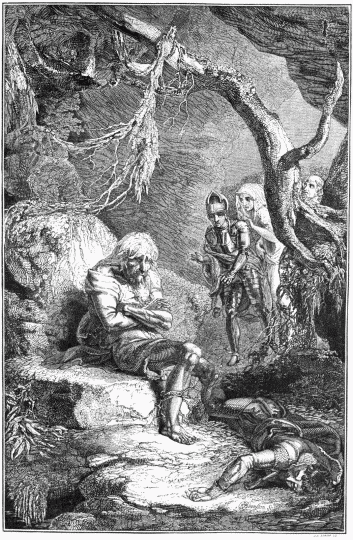 FIG. 70.—The Cave of Despair. By Branston. From Savage’s “Hints on Decorative Printing.”