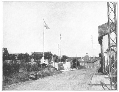 AMERICAN FLAGS FLYING BESIDE THE FRENCH