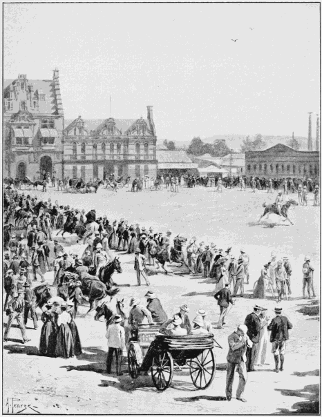 SCENE IN PRETORIA SQUARE, JUNE 5: WAITING FOR THE ENTRY OF LORD ROBERTS AND HIS ARMY