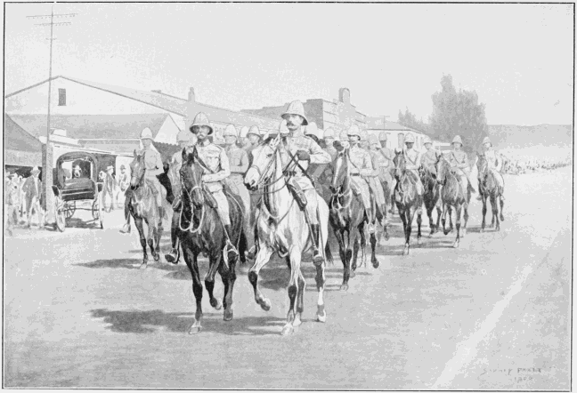 THE ENTRY OF LORD ROBERTS AND STAFF INTO PRETORIA