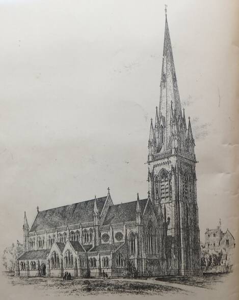 The New Church of St. Mary Abbotts, Kensington, 1872.  The Venerable Archdeacon Sinclair, Vicar