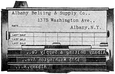 Another sample index address plate