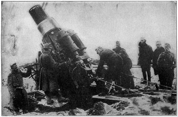 Austrian howitzer in the snow