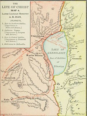 map: THE LIFE OF CHRIST MAP 4. LATER GALILEAN MINISTRY A.D. 28-29.