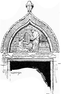 DOORWAY WITH COLOURED RELIEF OF SS. MARK AND ANIANUS: COBBLERS’ GUILD HOUSE, CAMPO S. TOMÀ