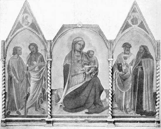 EMPOLI — GALLERIA DELLA COLLEGIATA — LORENZO MONACO: MADONNA E SANTI. (Fot. I. I. d'Arti Grafiche).