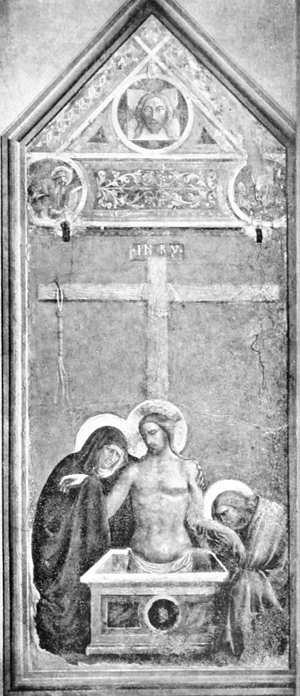 EMPOLI. BATTISTERO. MASOLINO DA PANICALE: PIETÀ. (Fot. Alinari).