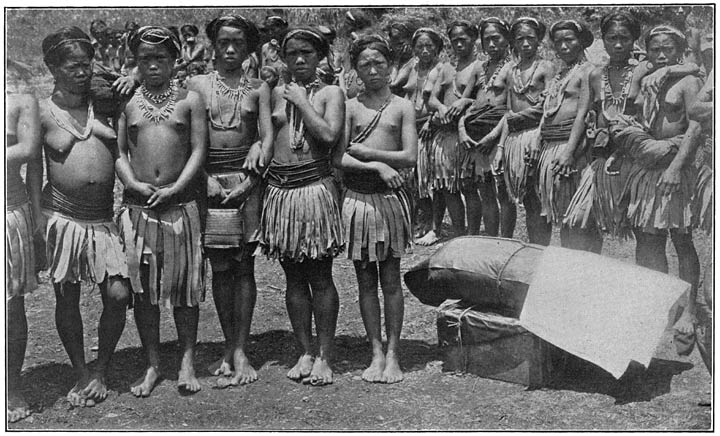 Bontoc Igorot Women in Banana-leaf Costume.