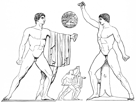 Fig. 201.—Harmodios and Aristogeiton. (Copies in Naples.)