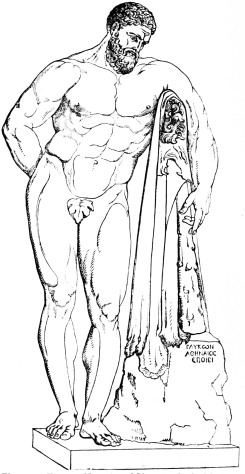 Fig. 231.—Farnese Hercules of Glycon. (In the Museum of Naples.)