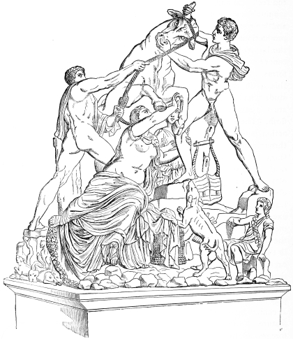 Fig. 238.—The Farnese Bull of Apollonios and Tauriscos. (In Naples.)