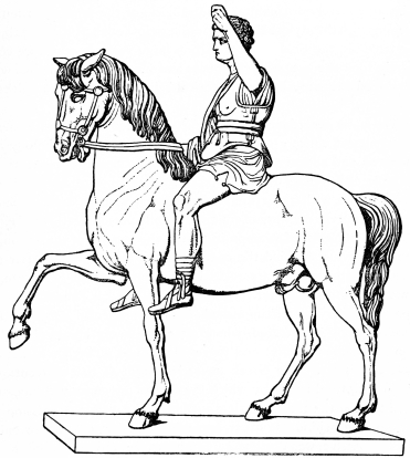 Fig. 301.—Equestrian Statue of Nonius Balbus, Jun. (Sculptor unknown.)