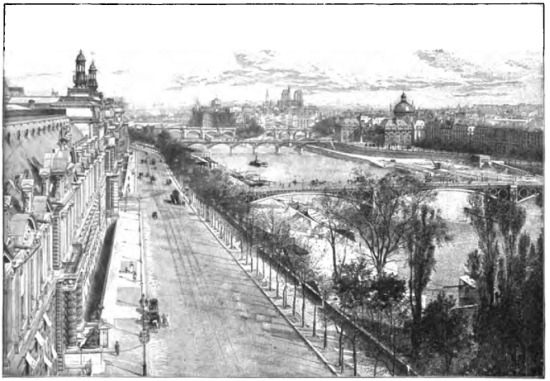 QUAI DU LOUVRE.—ÎLE DE LA CITÉ.—L’INSTITUT.  VIEW FROM THE PAVILLON DE FLORE.