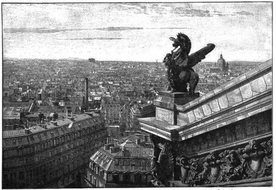 Mont Valérien and the Arc de Triomphe.—Church of St. Augustine.  VIEW FROM THE ROOF OF THE OPERA HOUSE.