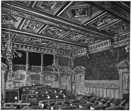 THE MUNICIPAL COUNCIL CHAMBER, HÔTEL DE VILLE.