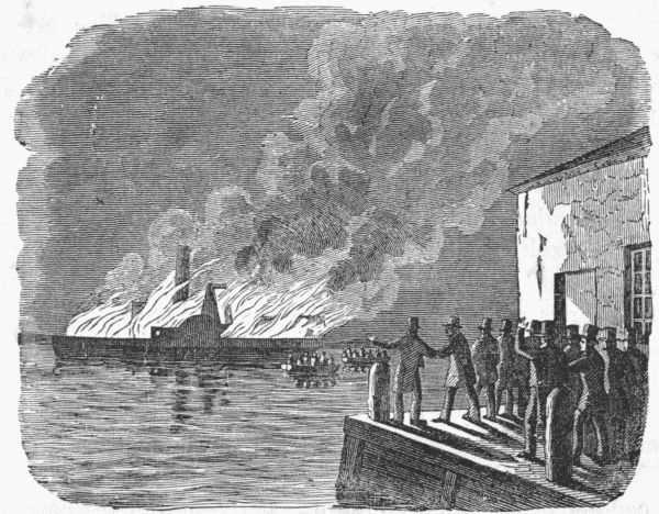 Burning of the Caroline.