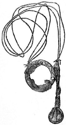 Fig. 437.—Three-strand medicine cord (Apache).