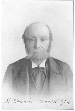 Last photograph of Henry Evans Evanion, conjurer and collector, taken especially for this book in which he was deeply interested. Died June 17th, 1905. From the Harry Houdini Collection.