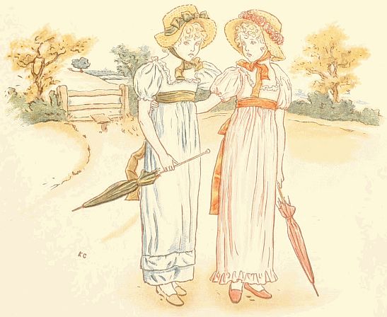 Two girls walking