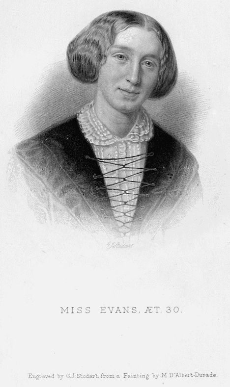 Portrait of George Eliot.Engraved by G. J. Stodart