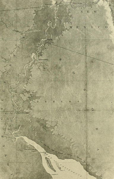 Part of Map No. 1, by Lieut. J.C. Ives, 1858.