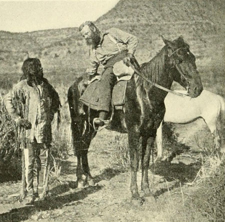 Major Powell and a Pai Ute. Southern Utah, 1872.