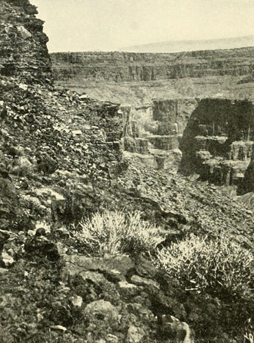 Looking across the Grand Canyon (Inner Gorge) near the Foot of the Toroweap.