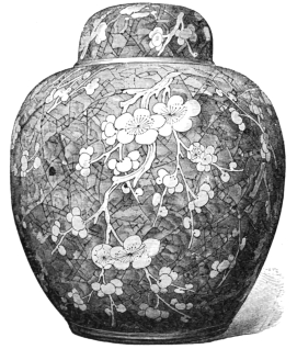 Fig. 87.—Blue-and-white Chinese, “Hawthorn” Pattern. (S. P. Avery Coll., N. Y. Metrop. Museum.)